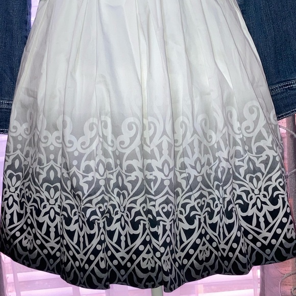 NEW White House Black Market Blackand white ombré 50’s Style Midi dress size 0 - Picture 4 of 16